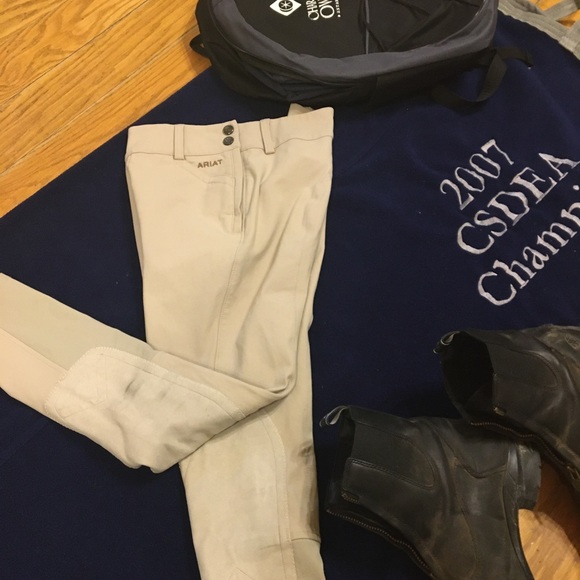 Ariat Olympia side zip breeches 22 Reg tan - Picture 2 of 7